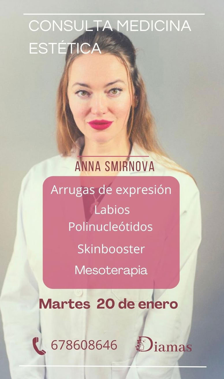 Medicina estética malaga. Diamas. Mesoterapia, skinbooster, labios, ojeras, bolsas, botox, acido hialurónico, arrugas de expresión, anna smirnova, medicina estética, centro autorizado junta de andalucia, vitaminas, lifting, arrugas de expresión, relleno de labios