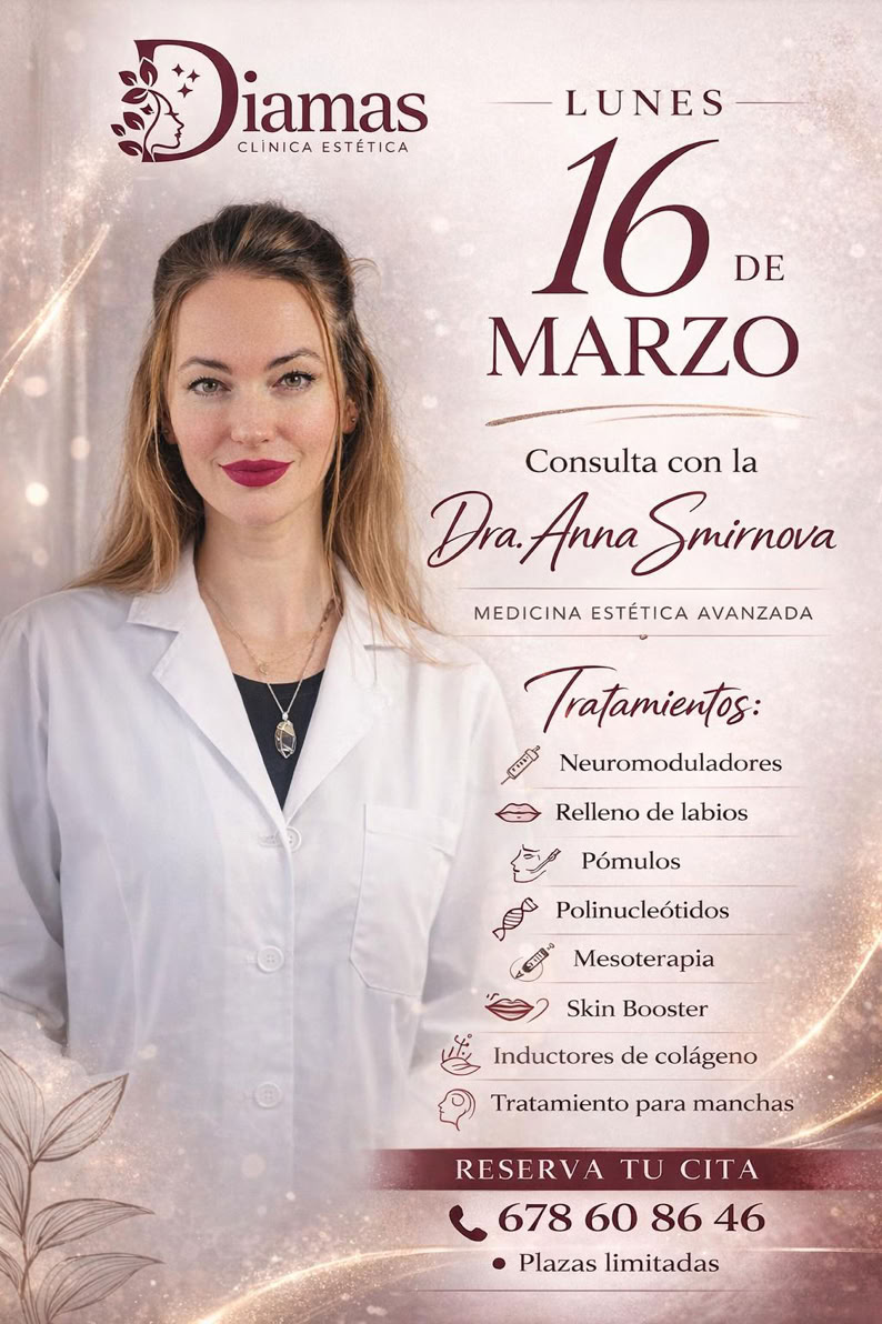 Medicina estética malaga. Diamas. Mesoterapia, skinbooster, labios, ojeras, bolsas, botox, acido hialurónico, arrugas de expresión, anna smirnova, medicina estética, centro autorizado junta de andalucia, vitaminas, lifting, arrugas de expresión, relleno de labios. BOTOX. ELIMINACIÓN DE GRASA.